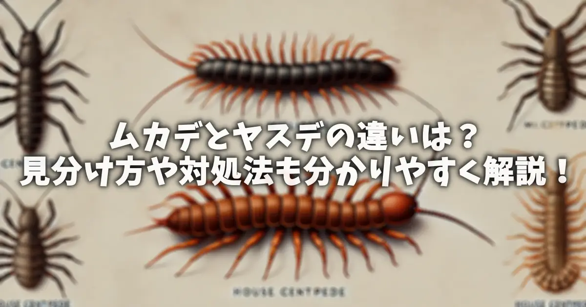 ムカデとヤスデの違いは?見分け方や対処法も分かりやすく解説!