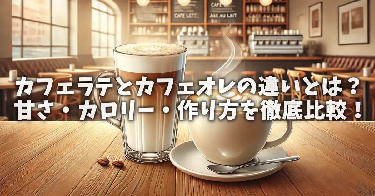 カフェラテとカフェオレの違いとは？甘さ・カロリー・作り方を徹底比較！