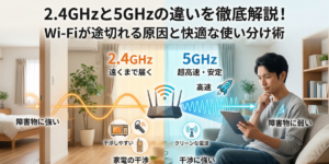 2.4GHzと5GHzの違いを徹底解説！Wi-Fiが途切れる原因と快適な使い分け術