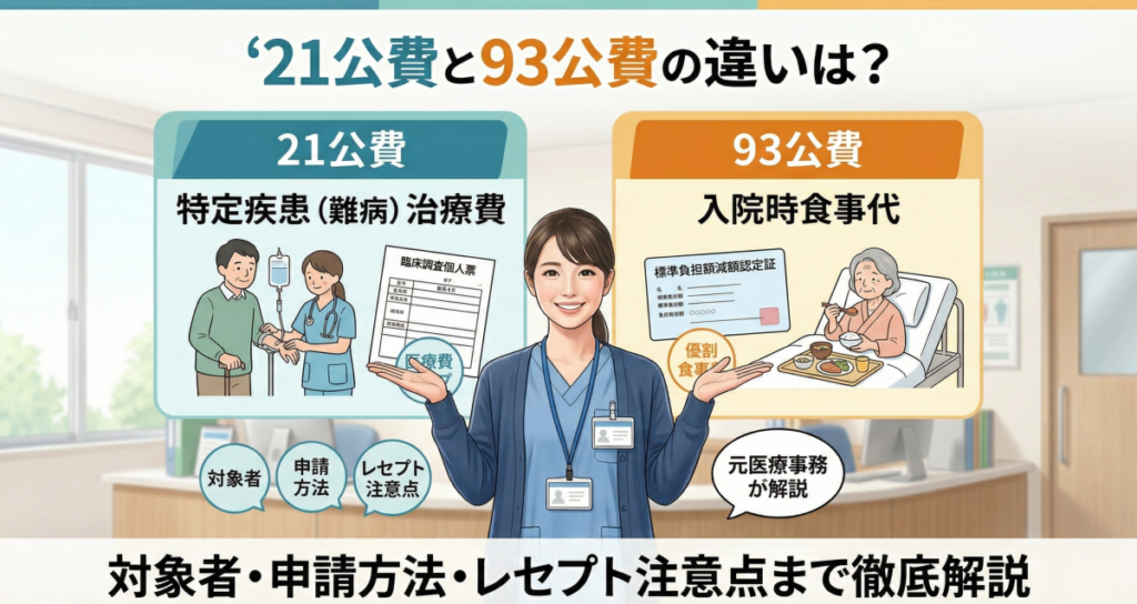 21公費と93公費の違いは？対象者から申請方法、レセプトでの注意点まで徹底解説