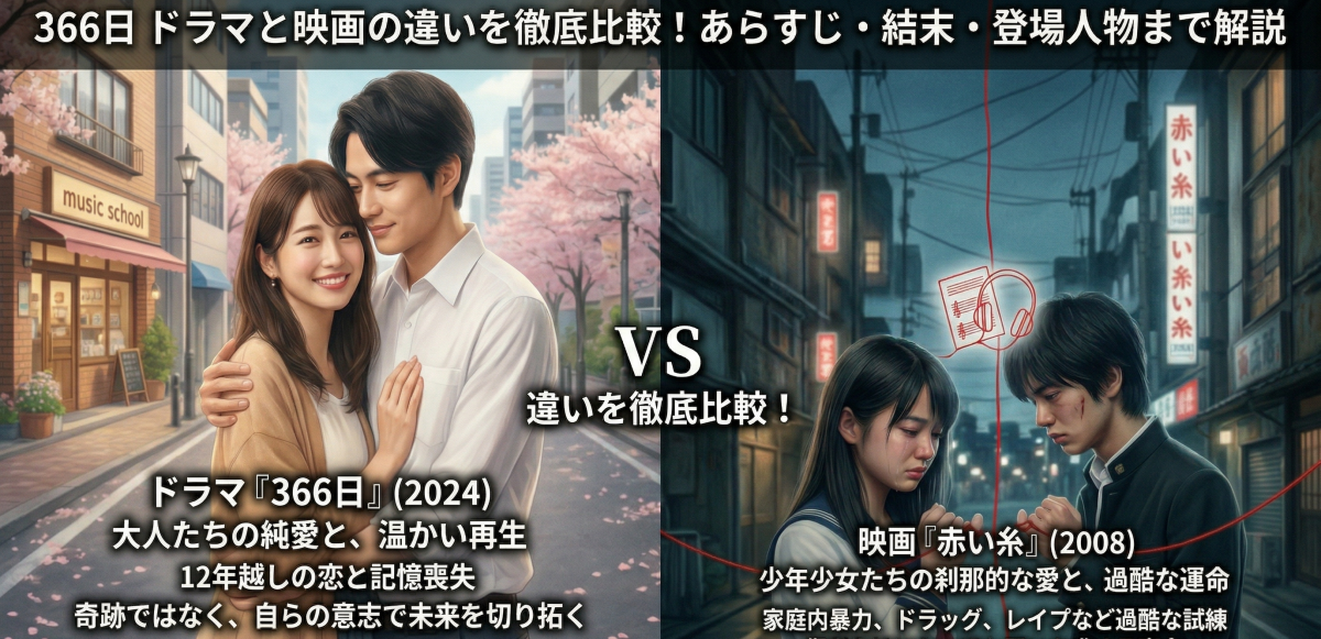 366日ドラマと映画の違いを徹底比較！あらすじ・結末・登場人物まで解説