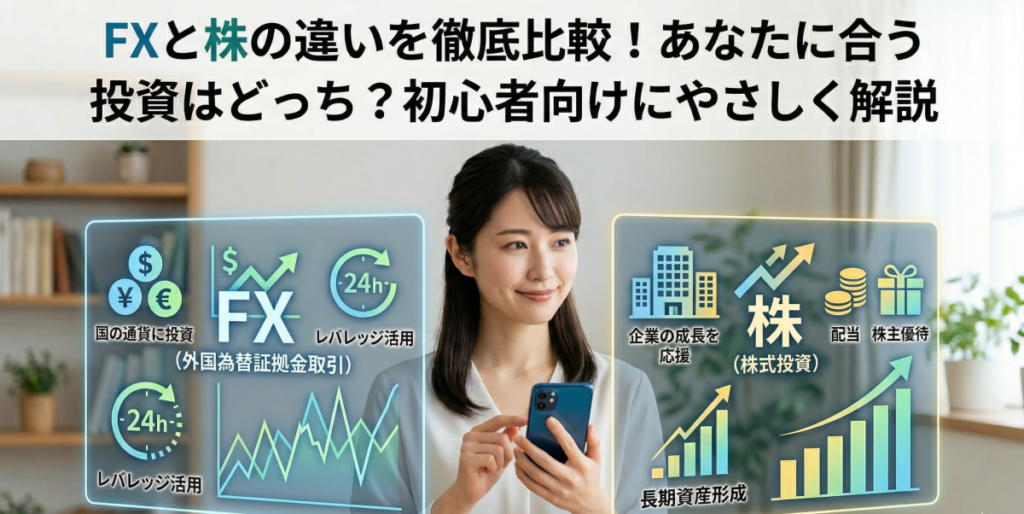 FXと株の違いを徹底比較！あなたに合う投資はどっち？初心者向けにやさしく解説