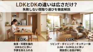 LDKとDKの違いは広さだけ？失敗しない間取り選びを徹底解説