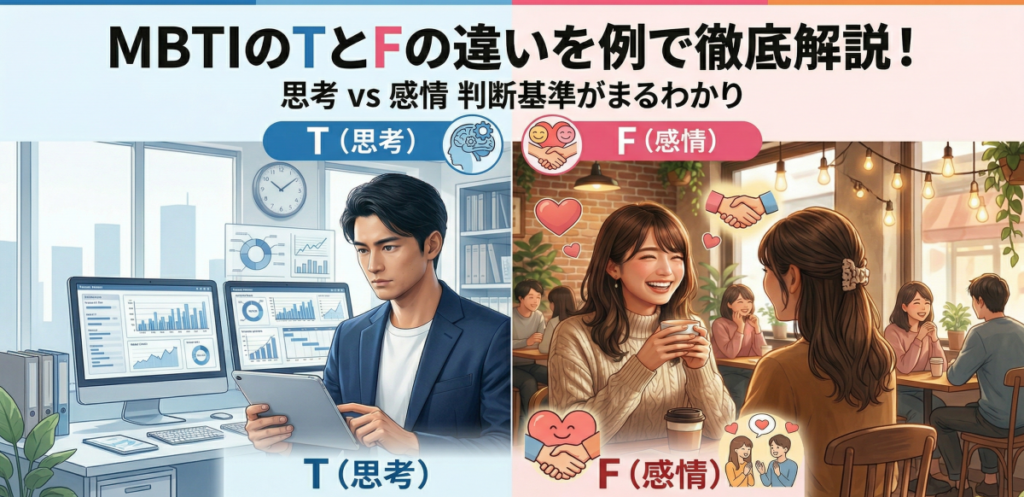 MBTIのTとFの違いを例で徹底解説！思考と感情の判断基準がまるわかり