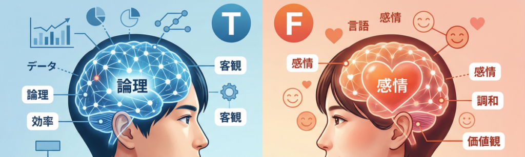 mbti t と f 違い 例で見る、判断基準の根本的な違い