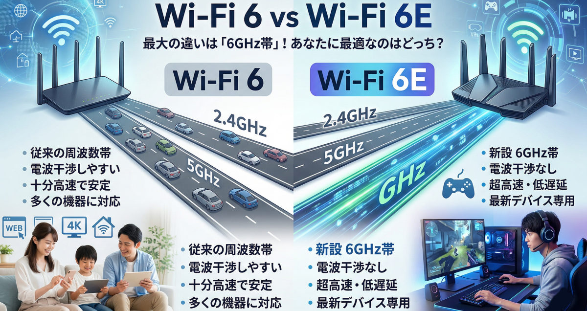 wifi6と6eの違いを徹底解説！あなたの環境に最適なのはどっち？