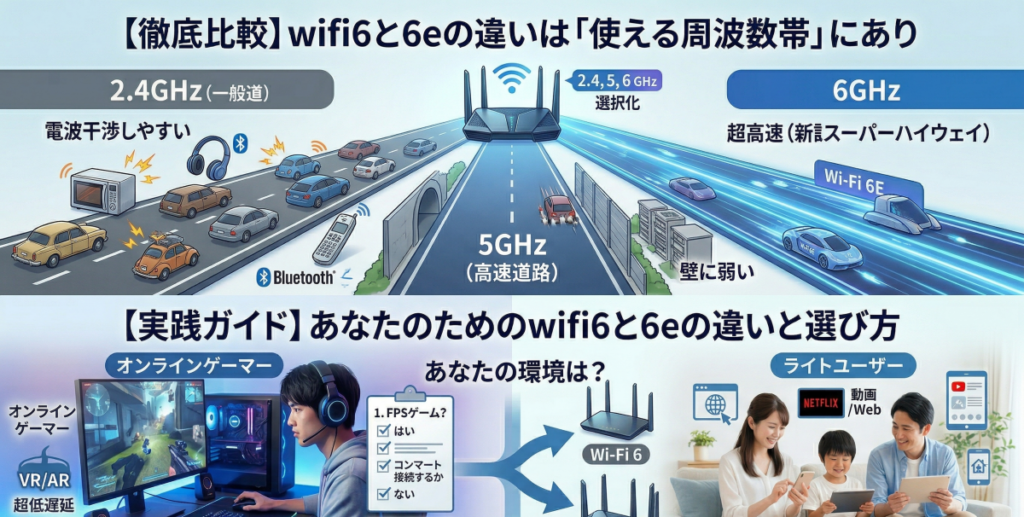 【実践ガイド】あなたのためのwifi6と6eの違いと選び方