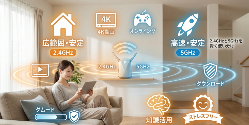 まとめ：2.4GHzと5GHzの違いを理解して快適Wi-Fi生活を