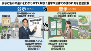 公示と告示の違いをわかりやすく解説！選挙や法律での使われ方を徹底比較