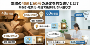 電球の40形と60形の決定的な違いとは？明るさ・電気代・用途で後悔しない選び方