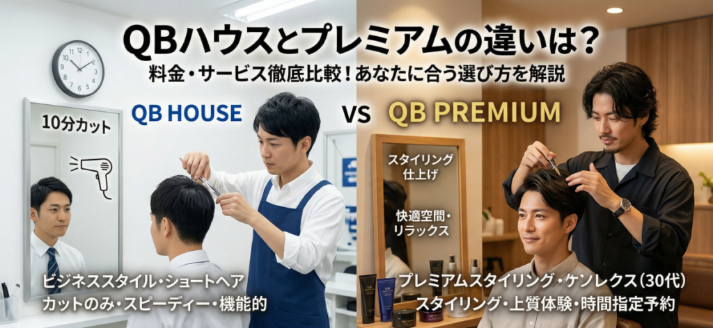 QBハウスとプレミアムの違いは？料金・サービスを徹底比較し、あなたに合う選び方を解説