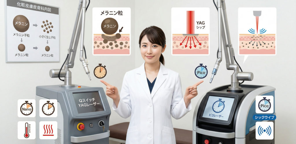 QスイッチYAGレーザーとピコレーザーの基本的な違いを理解しよう