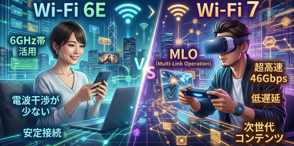 WiFi 6Eと7の違いを徹底解説！速度や新技術、どちらを選ぶべきかまで完全理解