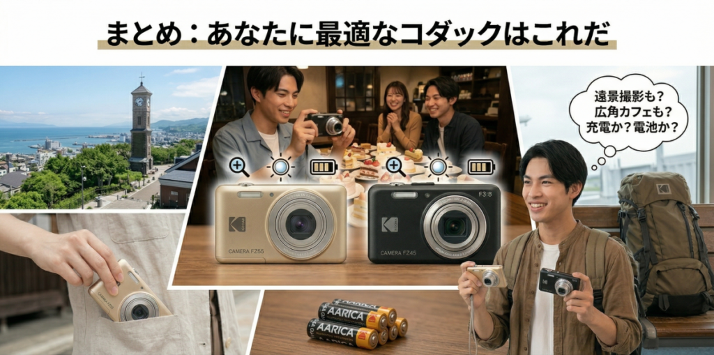 まとめ：あなたに最適なコダックはこれだ