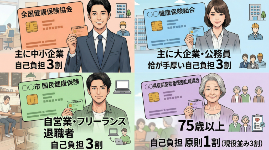 保険証の色の違いが持つ意味とは？種類・見分け方から自己負担まで解説