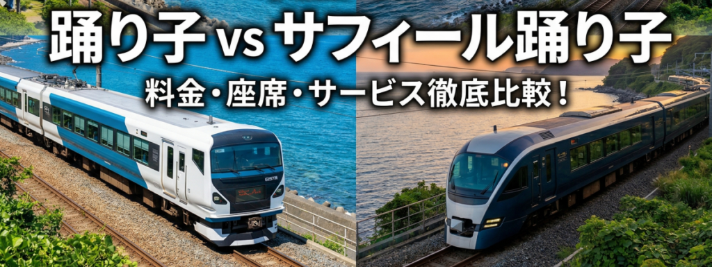 踊り子とサフィール踊り子の違いは料金だけ？車両・座席・サービスを徹底比較！