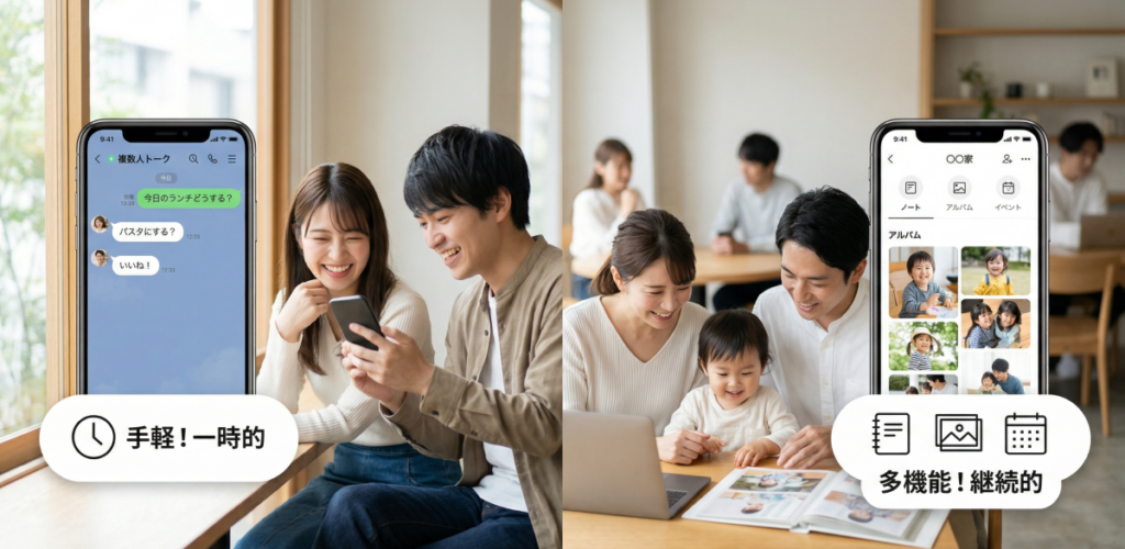 LINEのトークルームとグループの違いを徹底解剖！基本機能から使い分けまで