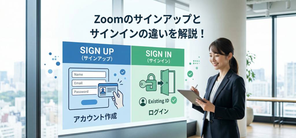 Zoomのサインアップとサインインの違いを徹底解説