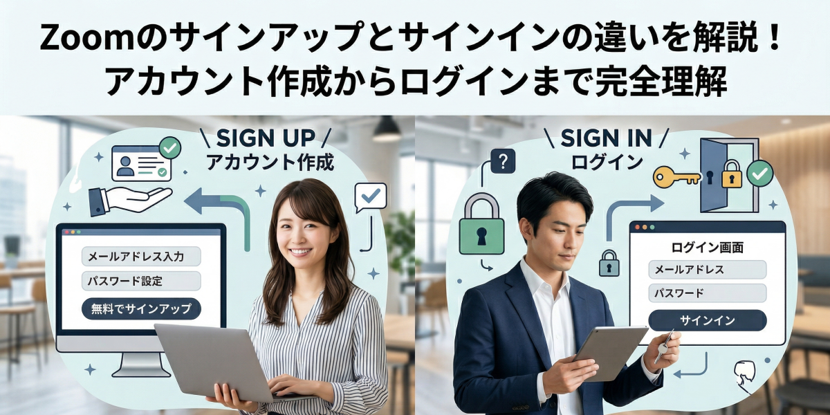 Zoomのサインアップとサインインの違いを解説！アカウント作成からログインまで完全理解