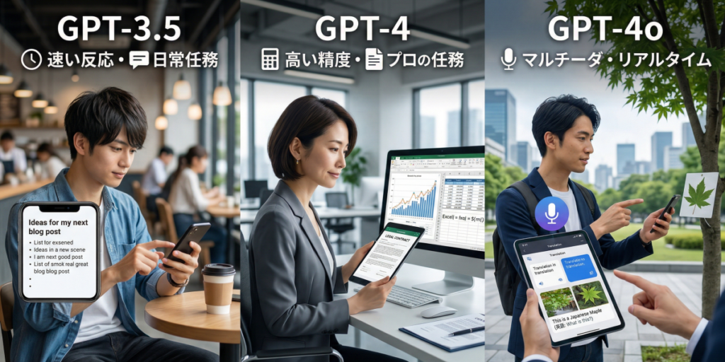 【徹底比較】チャットGPTの主要モデルごとの違いと選び方