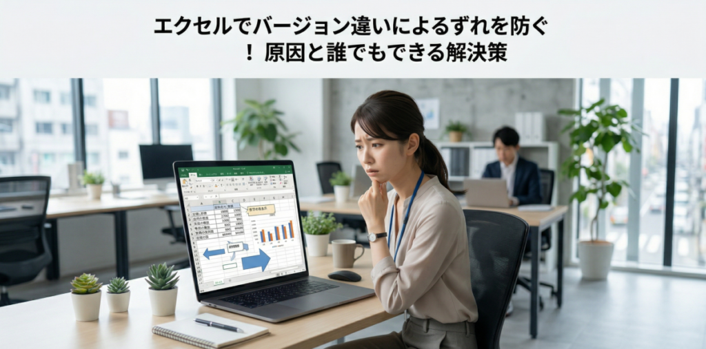 エクセルでバージョン違いによるずれを防ぐ！原因と誰でもできる解決策