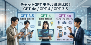 チャットGPTのモデルによる違いを徹底解説！GPT-4o・GPT-4・GPT-3.5を比較