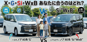 ノアのグレードの違い【80系】を徹底解説！X・G・Si・WxB、あなたに合うのはどれ？