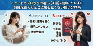 ミュートとブロックの違い【X編】相手にバレずに距離を置く方法と波風を立てない使い分け術
