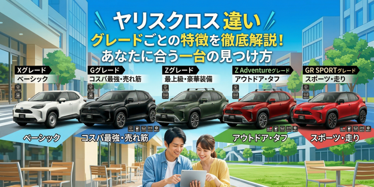 ヤリスクロス 違い グレードごとの特徴を徹底解説！あなたに合う一台の見つけ方