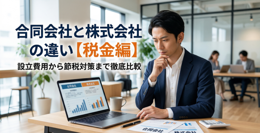 合同会社と株式会社の違い【税金編】設立費用から節税対策まで徹底比較
